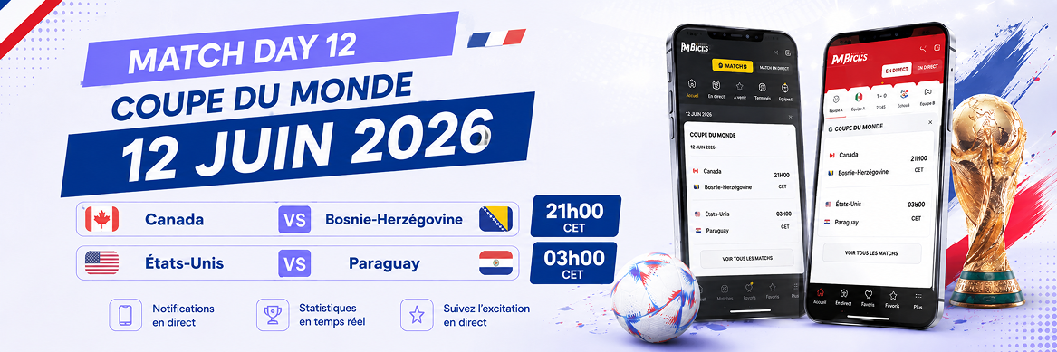 Coupe du Monde 12 juin 2026.